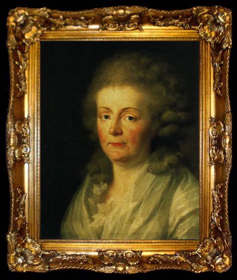 framed  johann friedrich august tischbein Portrait of Anna Amalia of Brunswick olfenbutel, ta009-2